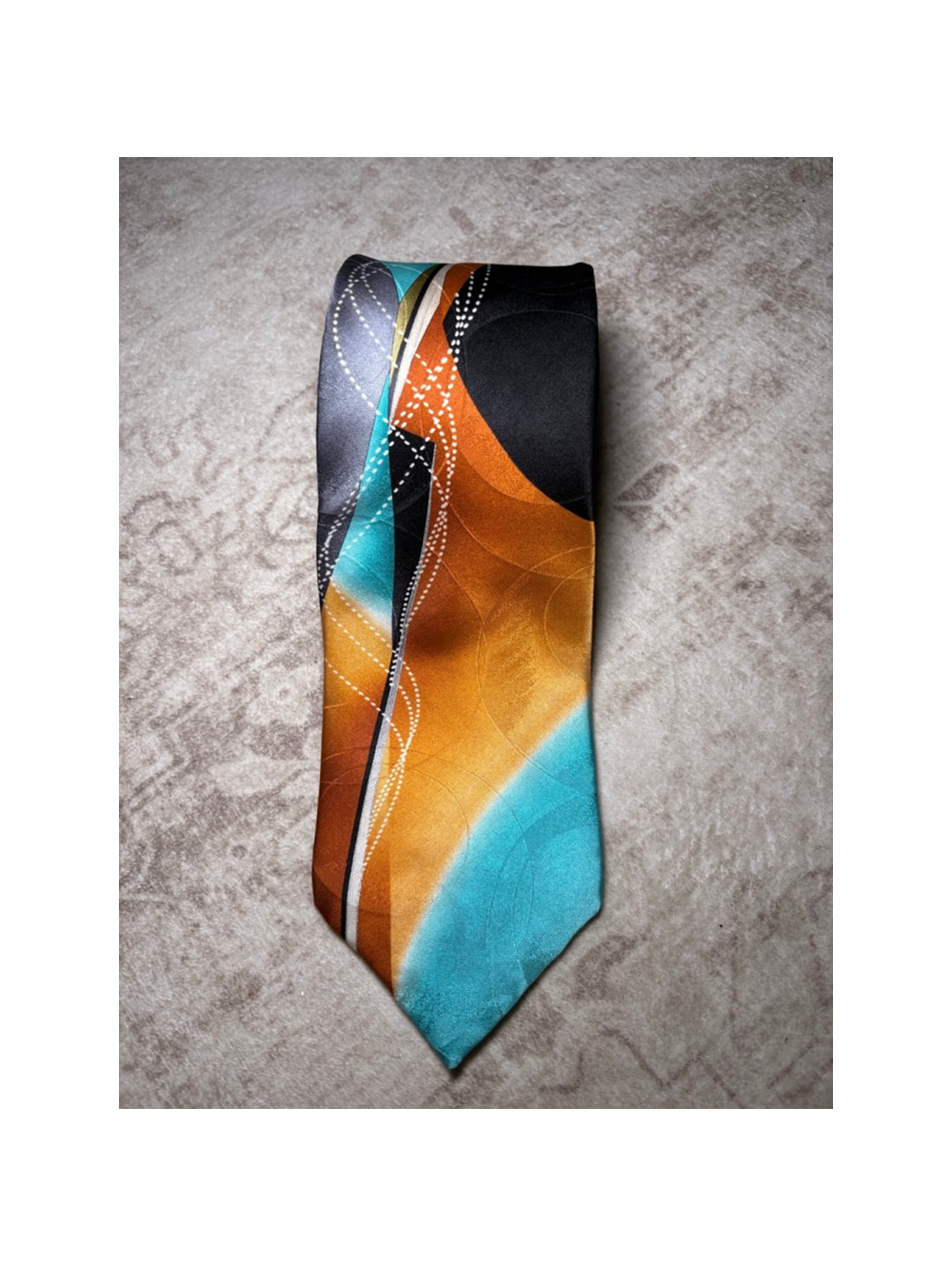 Vintage Arrow Silk Tie Multi-color Abstracts